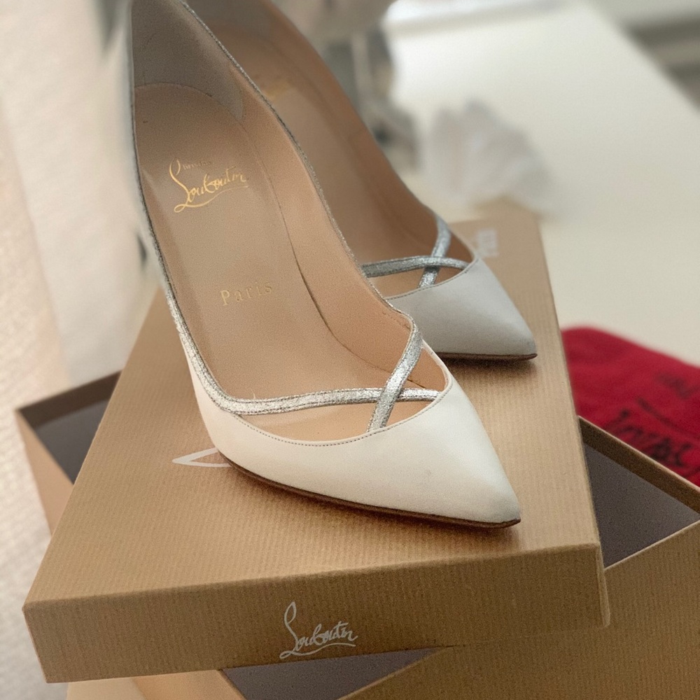 SOLD Christian Louboutins 37 100mm Princess KID - Picture 4 of 8